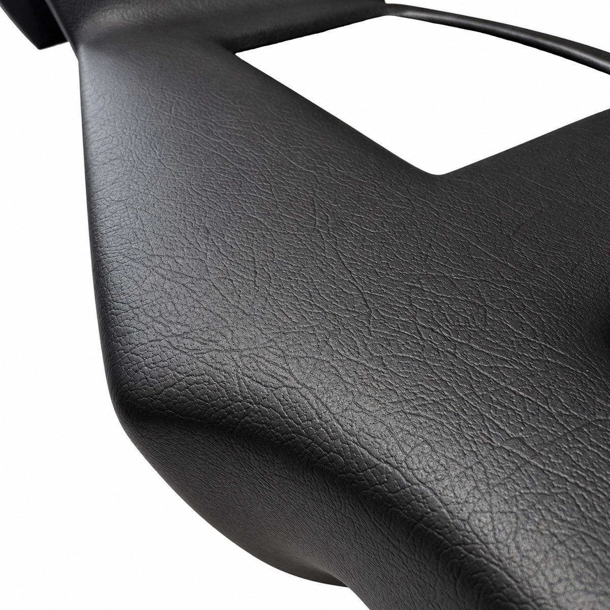 1980-1983 BMW 3 Series (E21) SoftCap dash cover in black, close-up of vinyl grain texture