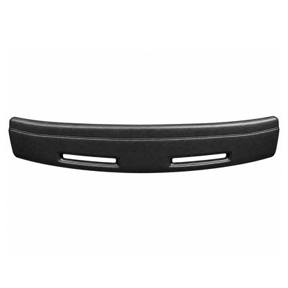 Black SoftCap dash cover for 1977-1990 Chevrolet Impala and Caprice, front view showing the two defroster vent openings