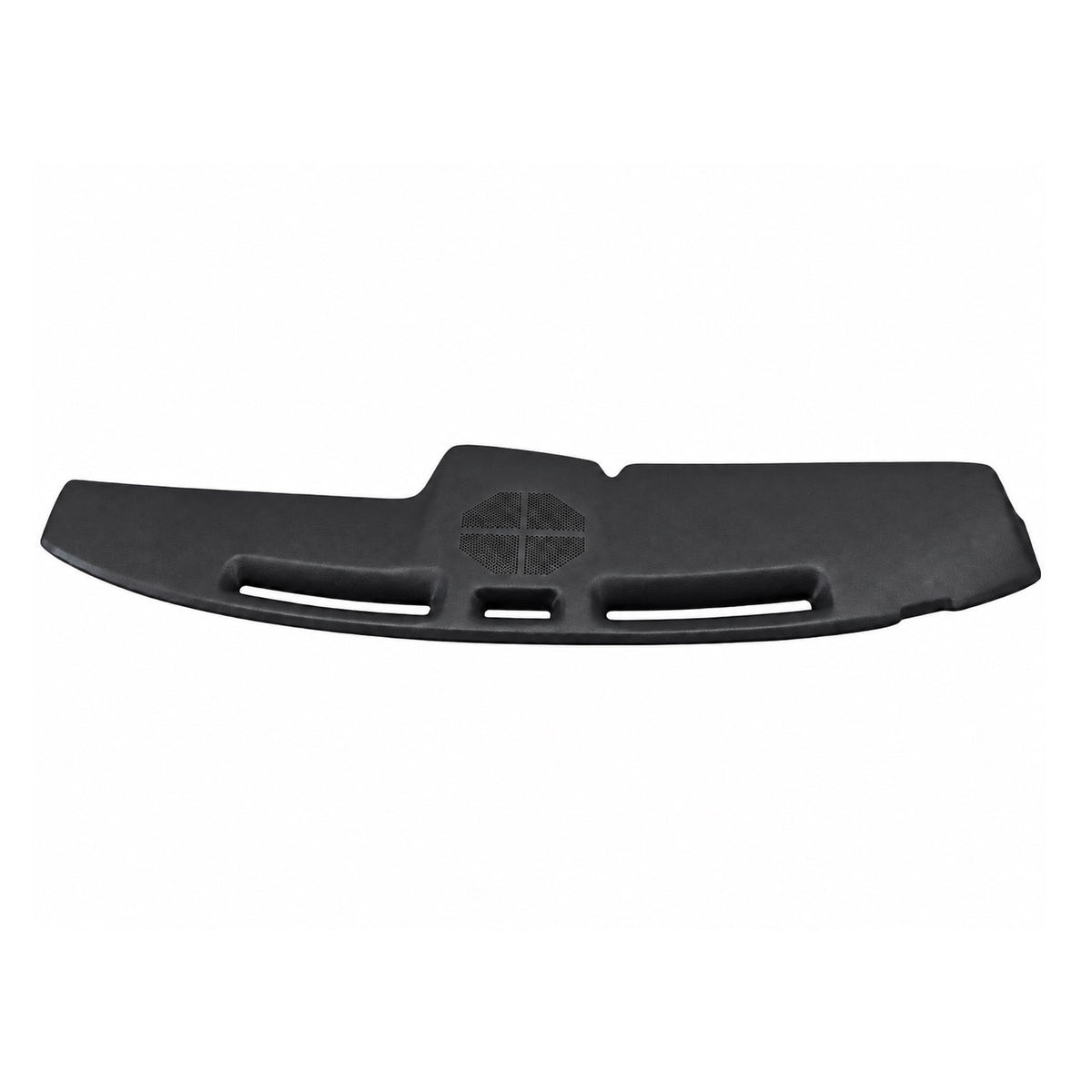 1980-1986 Ford Bronco & F-Series Pickup SoftCap dash cover in black, top view with defroster vents and speaker grille