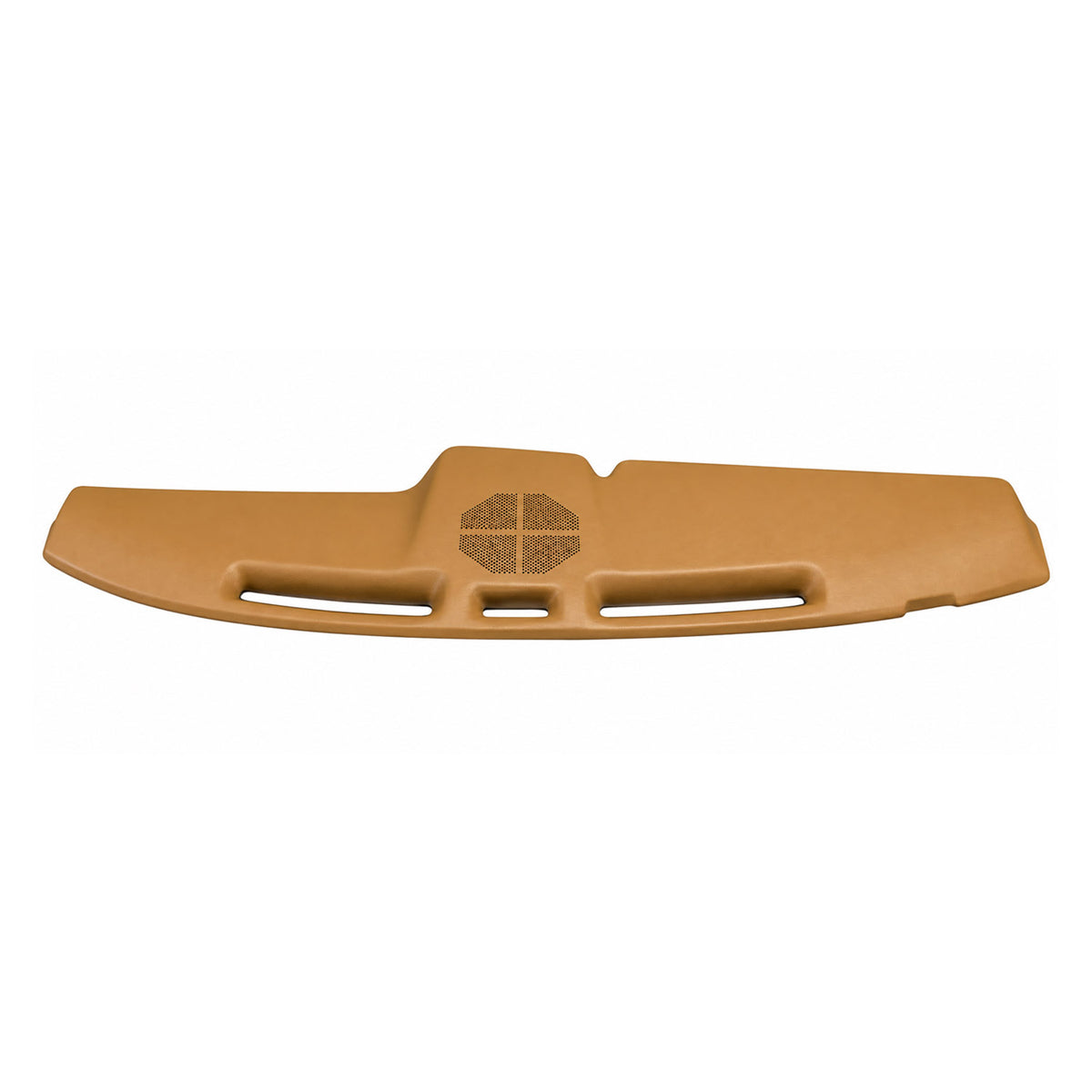 1980-1986 Ford Bronco & F-Series Pickup SoftCap dash cover in tan, top view with defroster vents and speaker grille