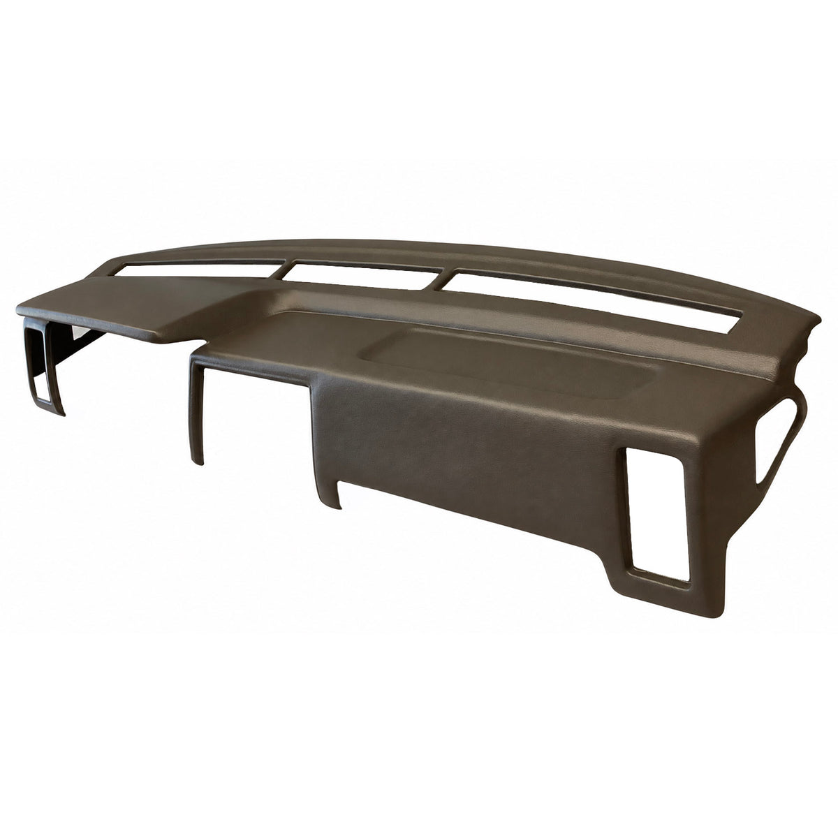 SoftCap dash cover for 1986.5-1993 Nissan Hardbody and Pathfinder in a custom brown color, front three-quarter view