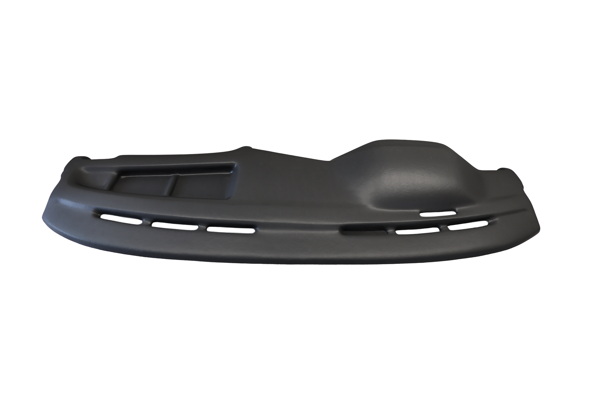 Top-down view of a black replacement dashboard cap for 1984-1991 BMW 3 Series (E30) 