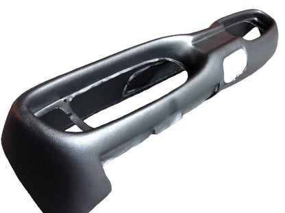 Side profile of Chevy LUV dash pad showing rigid fiberglass substructure and padding