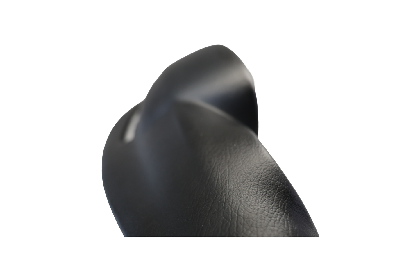 Detailed macro shot showing the OEM-inspired texture and padded material of the Just Dashes SoftCap dashboard overlay.