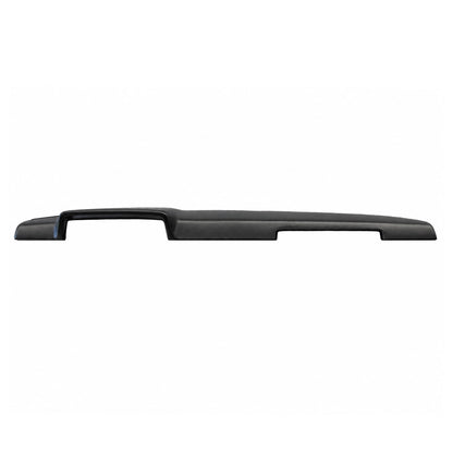 Black SoftCap dash cover for 1975-1980 Volvo 240 and 260 Series, straight-on front view showing the instrument cluster hood