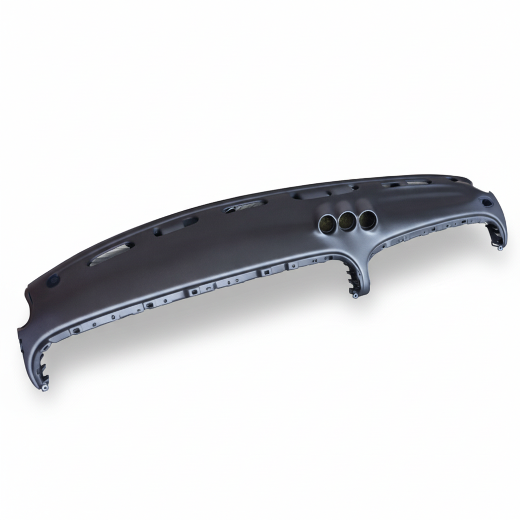 Dodge Ram dash pad reproduction full view showing 3 gauge pods and contours