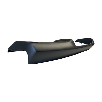 1970-1972 Pontiac GTO / LeMans SoftCap dash cover in black, rear angled view showing the contoured dashboard profile