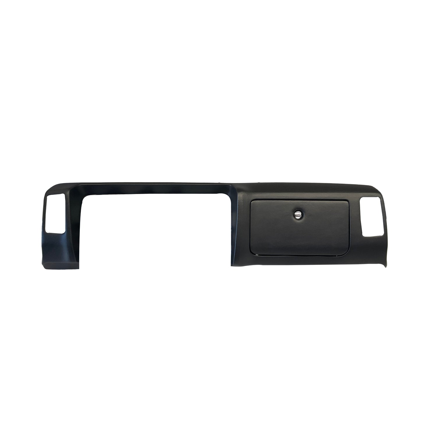 1970-1972 Pontiac GTO / LeMans SoftCap dash cover in black, full front view with glovebox panel and instrument openings