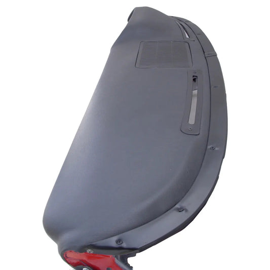 Side profile of the 1963-1964 Galaxie restoration dash pad highlighting the precision forward-trim and thick urethane padding.