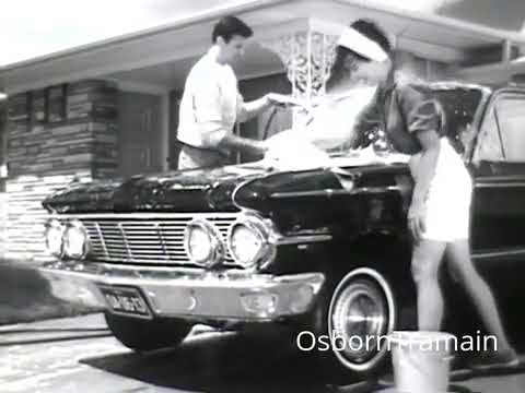 Original 1963 Mercury Comet television commercial featuring the S-22 sedan and convertible, highlighting the premium interior and braking.