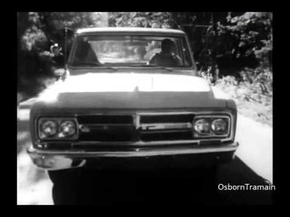 1967 GMC Pickup "Cops & Robbers" commercial highlighting the rugged build, bucket seats, and luxury interior—the inspiration for our premium C10 and GMC dash pad restorations.